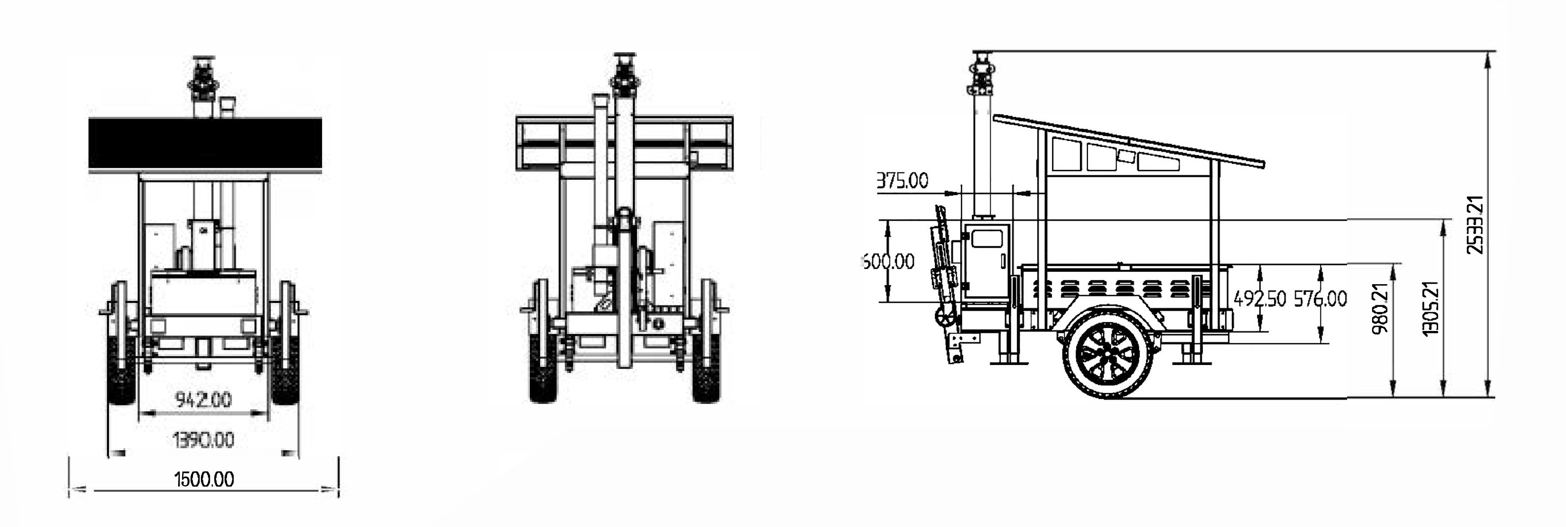 TOM CCTV trailer dimension