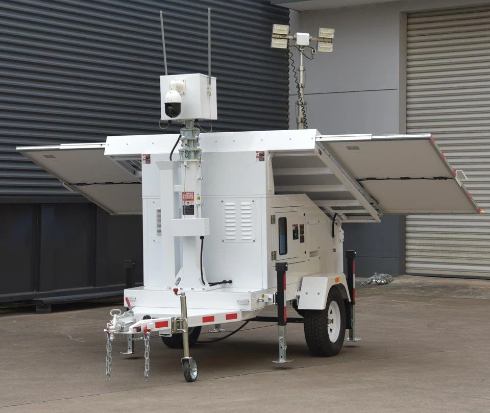 mobile solar light with 6.5 meter mast