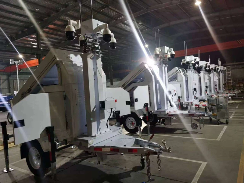 mobile solar cctv tower with PTZ cameras mobile solar cctv tower with PTZ cameras