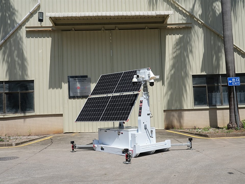 HiSKID Mobile Solar Surveillance Tower For Remote Site Security price