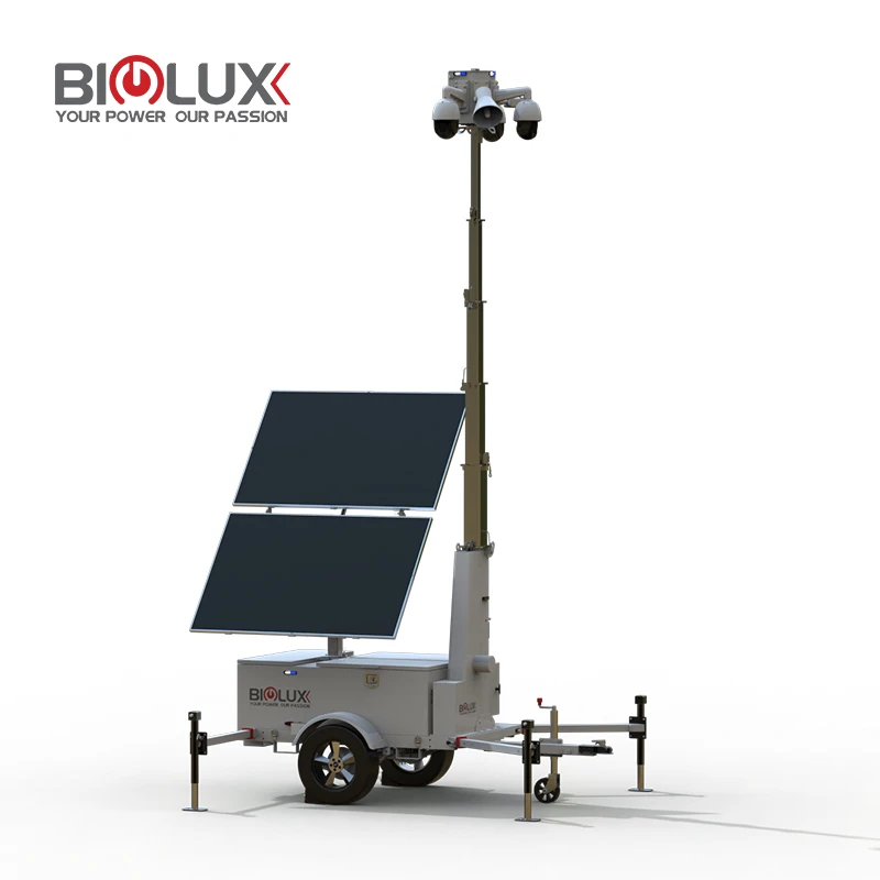 BIGLUX HiSOLO Mobile Solar Surveillance Trailer With HD Camera