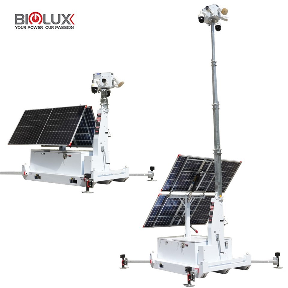 HiSKID Mobile Solar Surveillance Tower For Remote Site Security suppliers