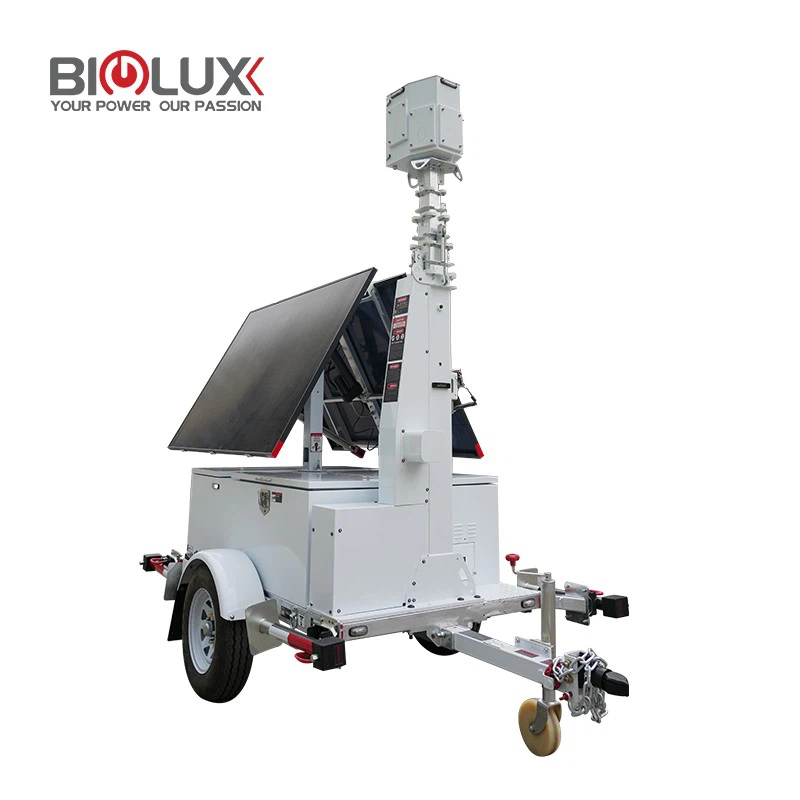 Easy Maintenance Solar CCTV Trailer