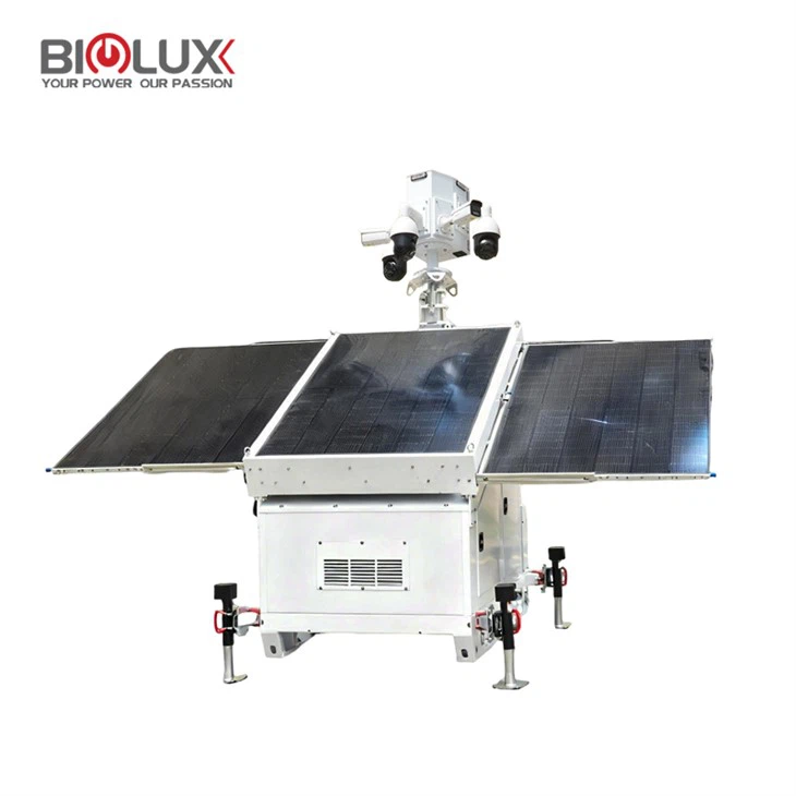 HiSKID-III Solar CCTV Security Tower With 3 Solar Panels