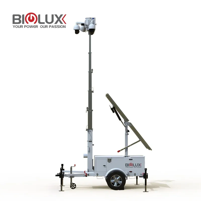 HiSOLO Mobile Solar Surveillance Trailer For North America Ready To Ship factory