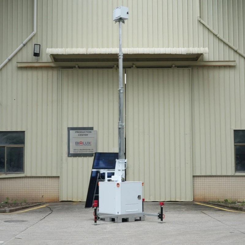 HiTOWER Solar Surveillance Trailer With HD Cameras Big Battery Capacity factory