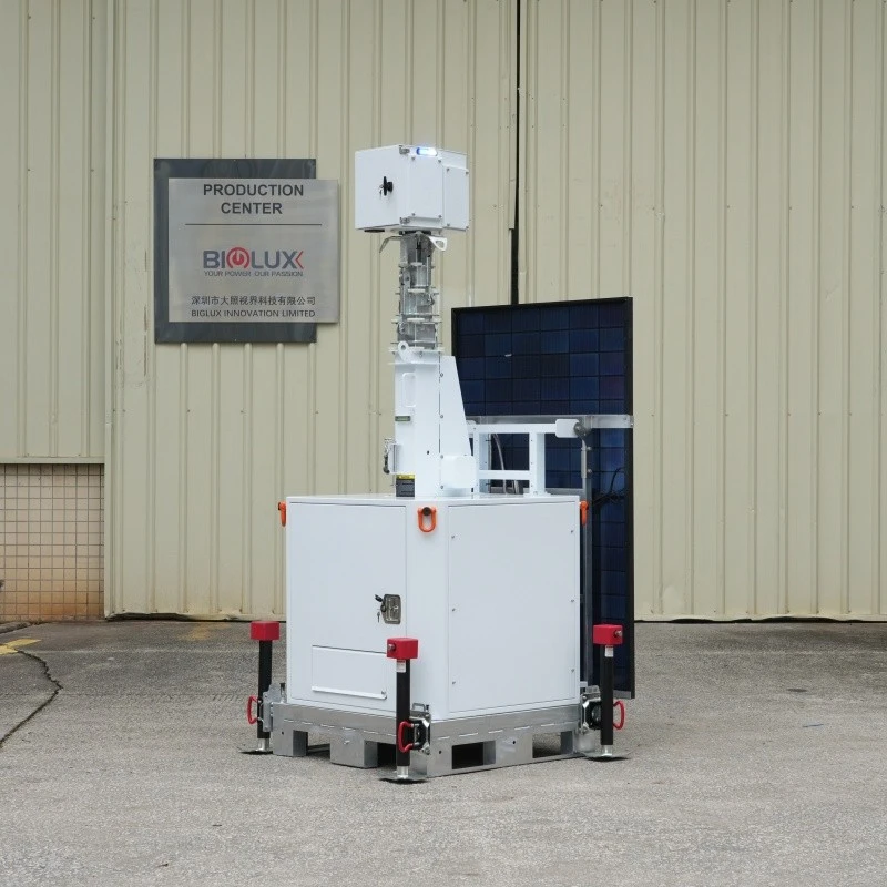 HiTOWER Solar Surveillance Trailer With HD Cameras Big Battery Capacity high quality