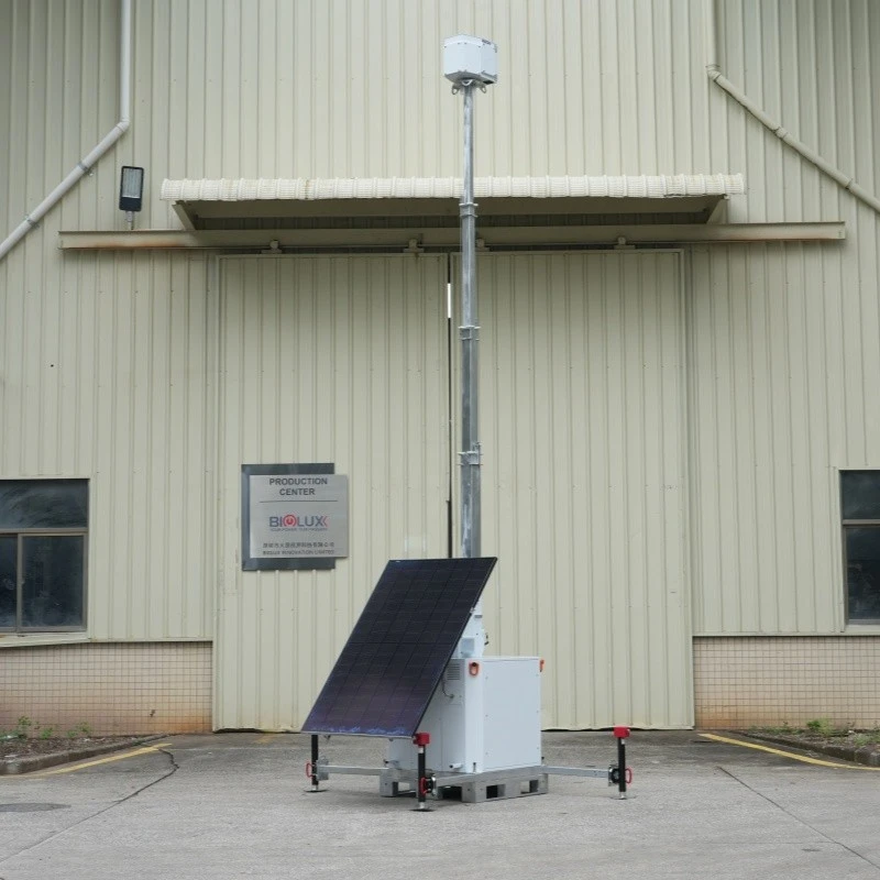 HiTOWER Solar Surveillance Trailer With HD Cameras Big Battery Capacity high quality