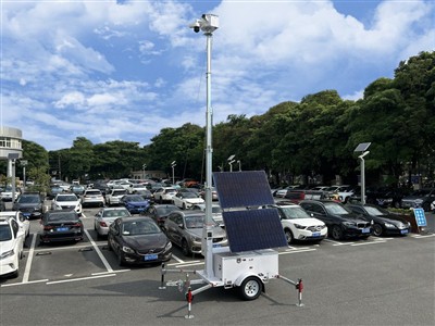 The application of solar cctv trailers at parking lot