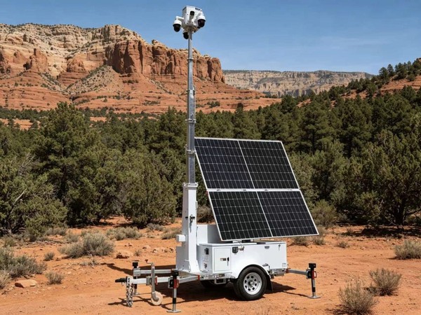 Mobile Solar CCTV Trailer Forest Security Mobile Solar CCTV Trailer Forest Security