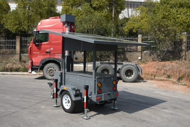 Mobile Cctv Trailer With 4 PTZ