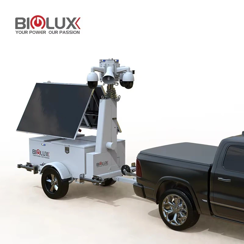 Mobile Security Camera Tower Solar Trailer
