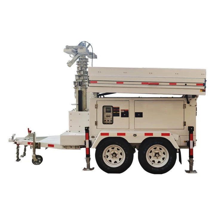 Mobile Solar Light Trailer With Eight Solar Panels