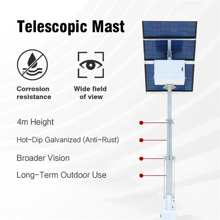 Mobile Solar Security Tower With AI Starlink price