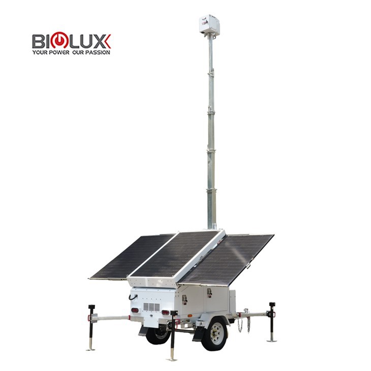 HiStar Off-grid Video Surveillance Tower With Back-up Generator For Construction Site
