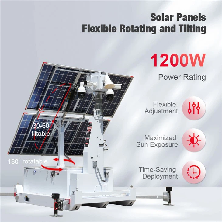 HiSKID-II Solar Surveillance Trailer Tower For Security