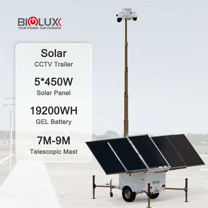 Solar Diesel Hybrid Mobile CCTV Tower