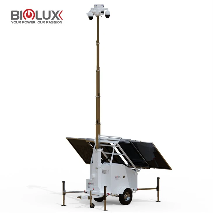 Portable Surveillance Solar CCTV Trailer