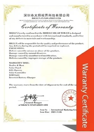 7-5-mobile solar light tower certificate 7-5-mobile solar light tower certificate