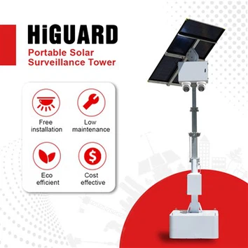 Off-grid Portable Solar CCTV Tower For Remote Area Security Surveillance