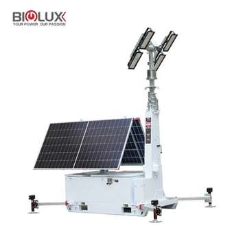 HiSKID-II Solar Light Tower: Dual-Panel Skid-Mounted Illumination