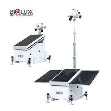 HISKID Off-grid Video Surveillance Tower With Back-up Generator For Construction Site