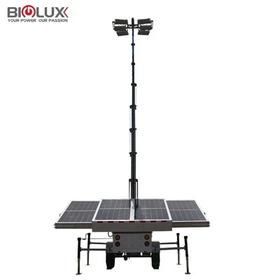 Solar Lighting Tower Trailer For Commercial