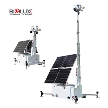 Starlink Integrated Mobile Solar CCTV Trailer With AI Camera For Remote Area Security