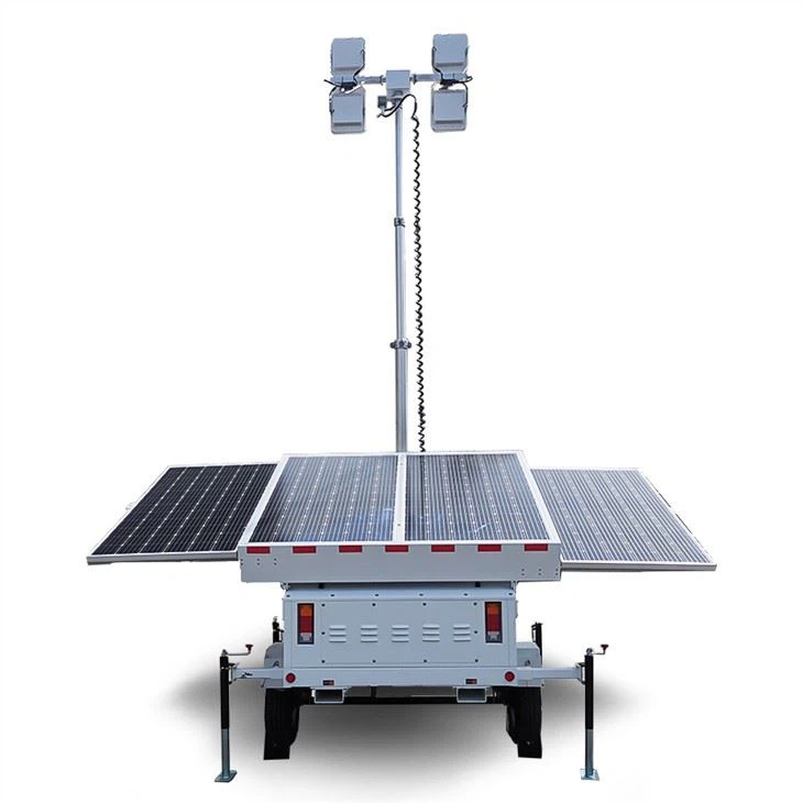 Mobile Solar Light Towers For Port