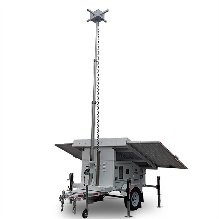 Portable Waterproof Solar Mobile Trailer Mobile Power With Solar Panels