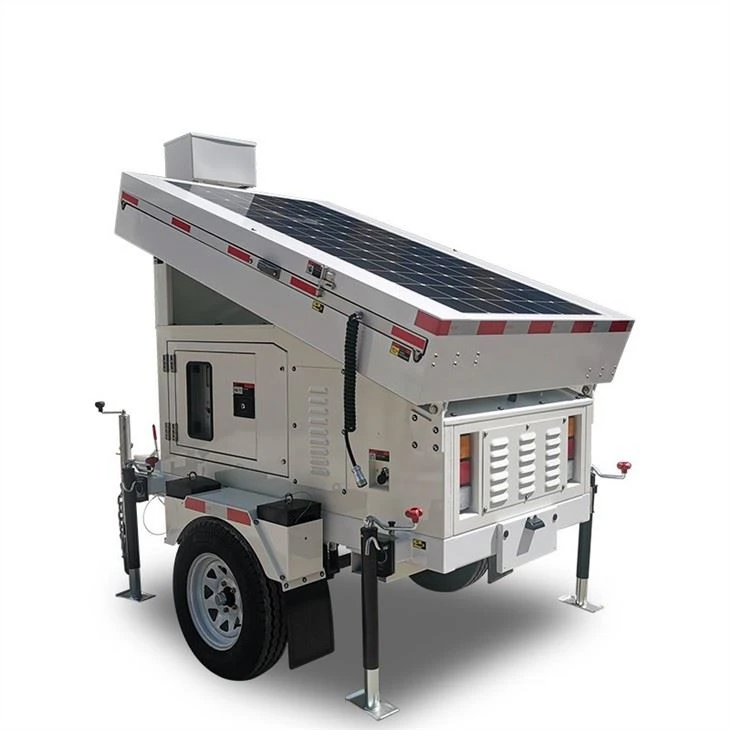 Power Security Mobile Solar Portable Camera Trailer Solar Power Station