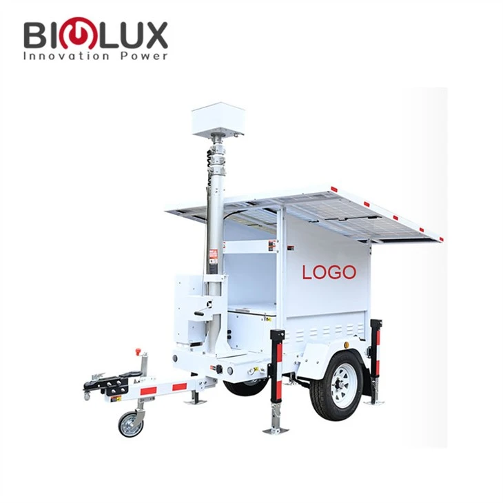 Surveillance Cctv Trailer With Solar Generator