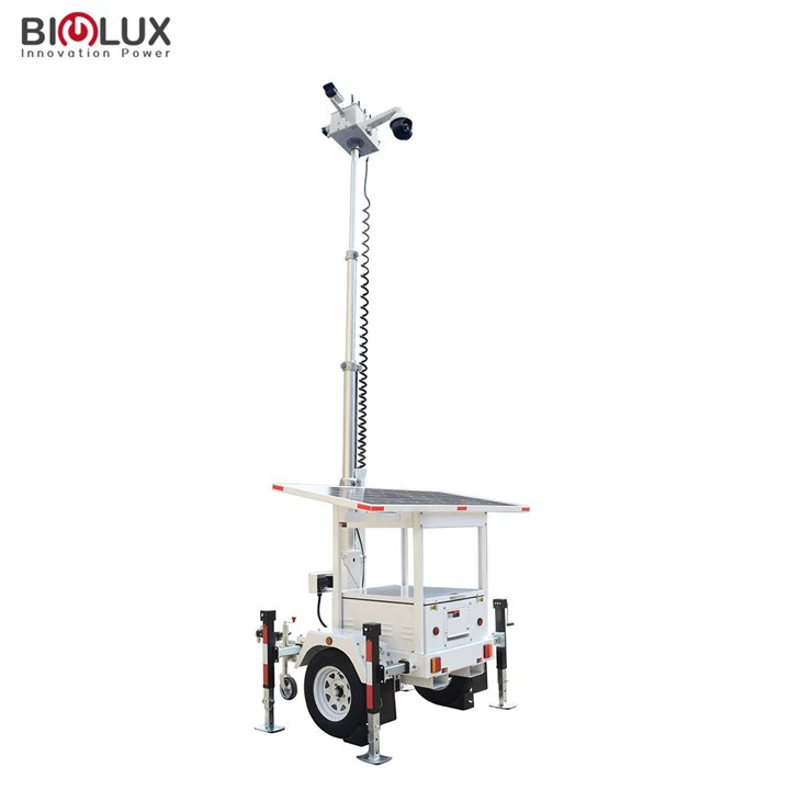 High Definition Surveillance Camera Powered By Solar Trailer