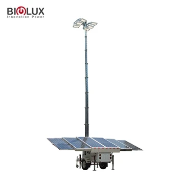 mobile solar LED light Tower high capacity for construction rental
