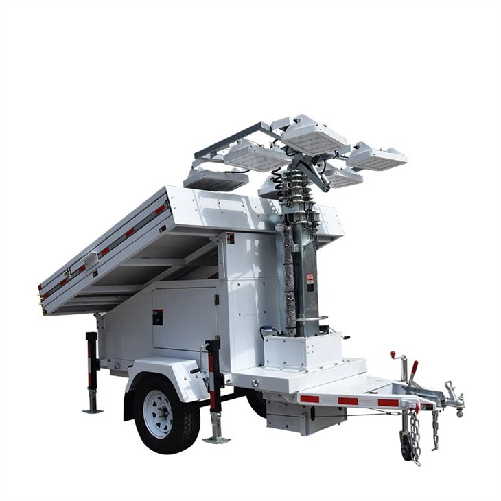 Outdoor Solar Trailer With LED Light