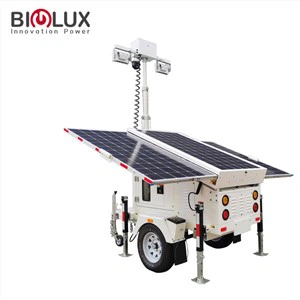Mobile Hybrid Solar CCTV Tower Trailer
