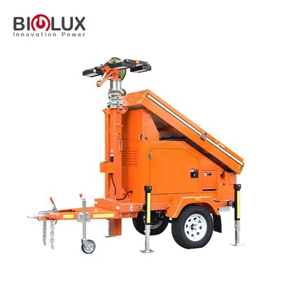 Power Light Mobile Solar Surveillance Trailers