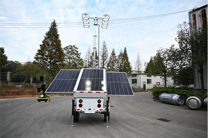Solar Light Tower With 1200w Led Light