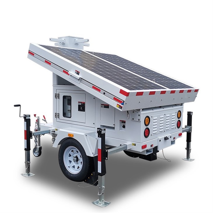 Solar Mobile Movable Trailer With Light Or Camera