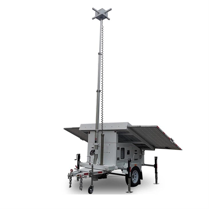 14kW Autonomous Solar Mobile Surveillance Trailer