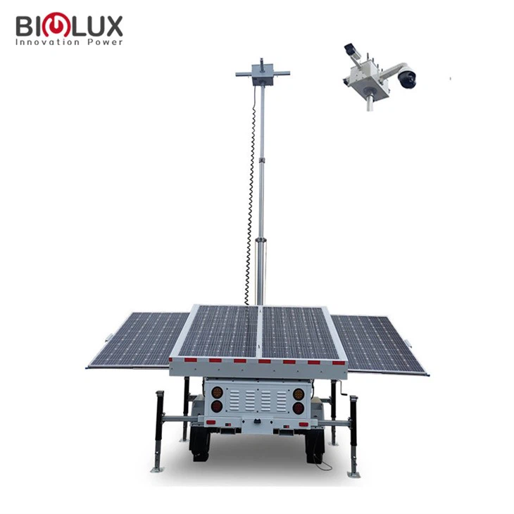 14kW Autonomous Solar Mobile Surveillance Trailer