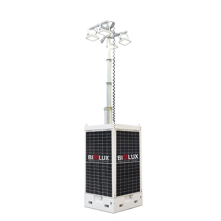 HiCube Solar Light Tower With Four Panels