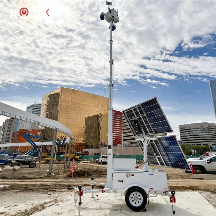 HiSOLO Solar CCTV Mobile Surveillance Tower Trailer price