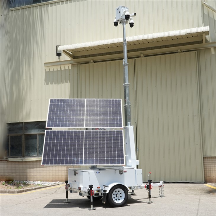 HiSOLO Solar CCTV Mobile Surveillance Tower Trailer suppliers