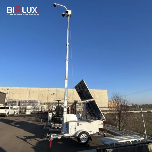 Mobile CCTV Trailer Solar Surveillance Trailer The Ultimate Solution Rental & Services high quality