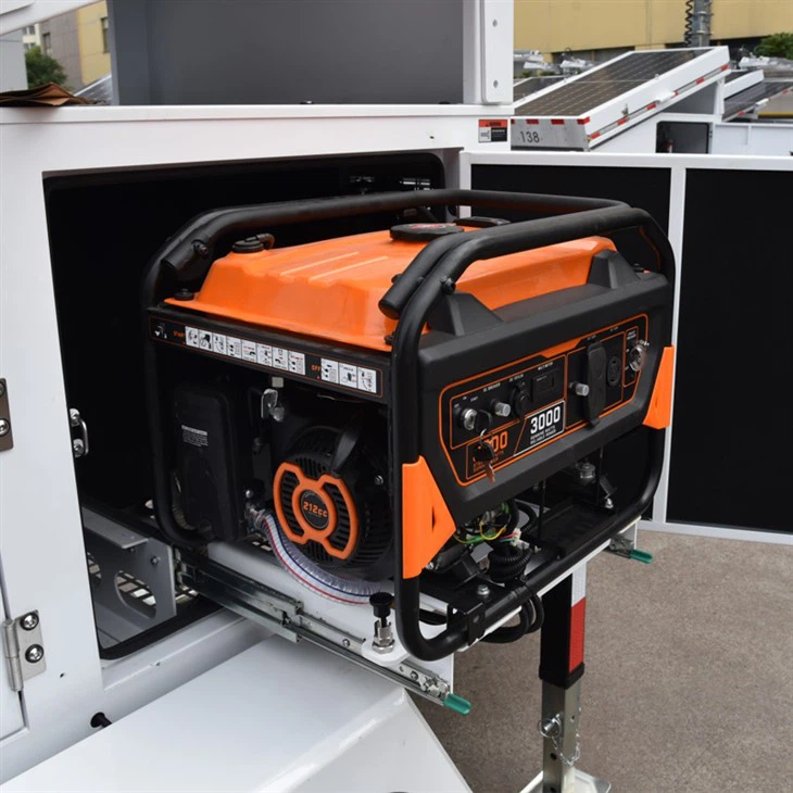 Mobile Solar CCTV Tower With 3Panels factory