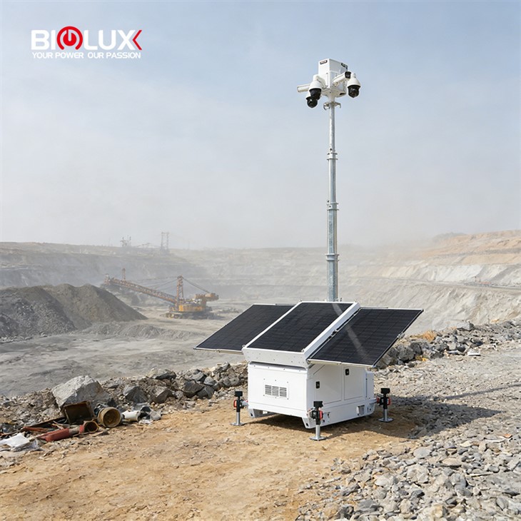 Mobile Solar CCTV Tower With 3Panels suppliers
