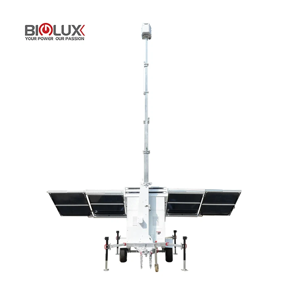biglux histar v solar cctv tower front view product image