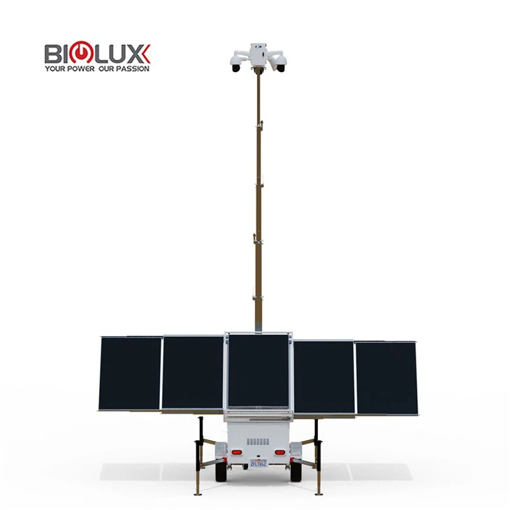 Solar Diesel Hybrid Mobile CCTV Tower factory